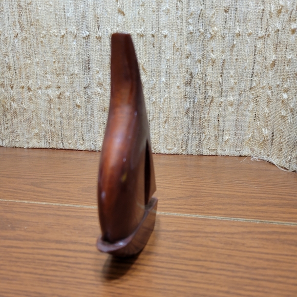 Medford Mahogany Creations Barbados Carved wooden art Sailboat - Picture 4 of 5